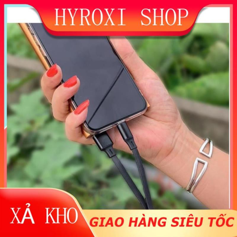 Cáp sạc iPhone Lightning – Type C – Micro USB loại ngắn 25 cm mẫu 1 HYROXISHOP