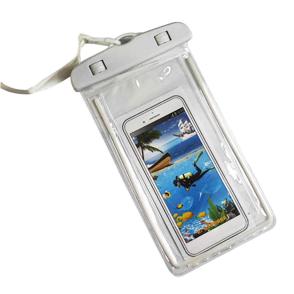 Túi Đựng Điện Thoại Bằng PVC + ABS Chống Thấm Nước 180x104mm Có Thể Chạm Màn Hình Cảm Ứng Tiện Dụng