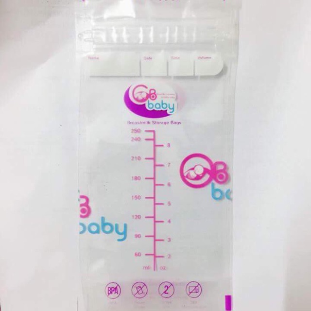 Túi trữ sữa GB baby Hàn quốc [50 cái] 250ml mẫu mới