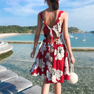 Đầm Hoa Hở Lưng Thời Trang Dành Cho Nữ