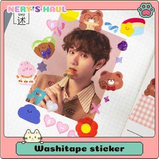 Cuộn 100 hình dán washi sticker đáng yêu 🔆