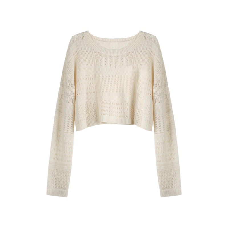 Áo sweater Dệt Kim Mỏng Tay Dài Chống Nắng Thời Trang Mùa Hè Cho Nữ