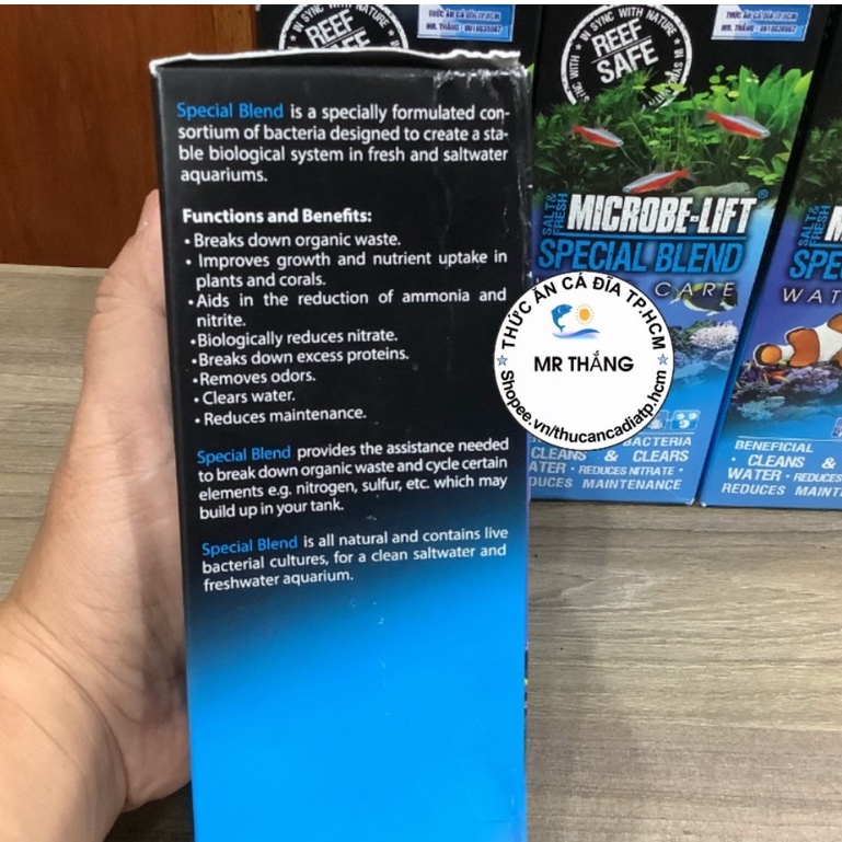 Microbe - Lift Special Blend : Dung dịch đặc biệt hỗ trợ xử lý nước cho bể cá nước mặn và nước ngọt.