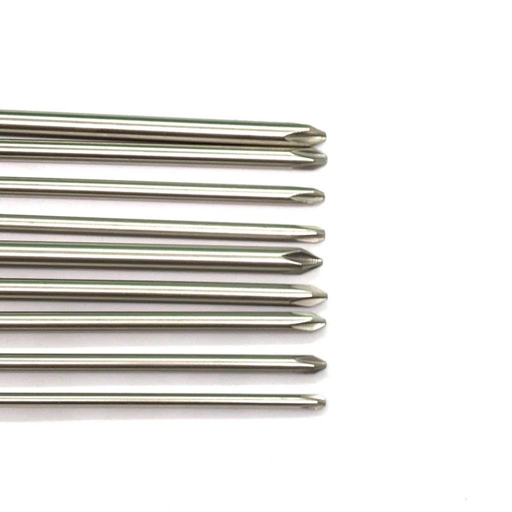 Bộ mũi tô vít 4 cạnh chuôi lục giác cho khoan pin, khoan điện PH1, PH2 - Hàng Tốt đầy đủ kích cỡ từ 50 đến 150mm.