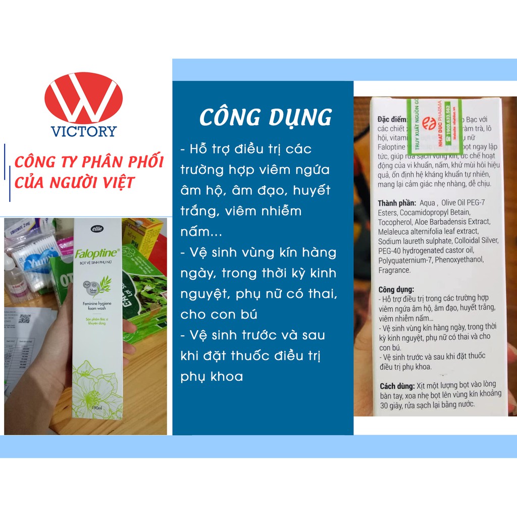 Bọt Vệ Sinh Phụ Nữ Faloptine - Hỗ Trợ Điều Trị Các Bệnh Phụ Khoa