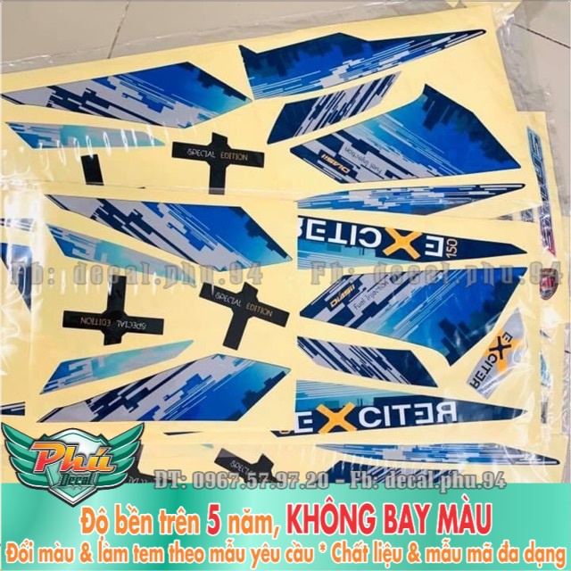 Tem rời cover Exciter 150 City Tp -1