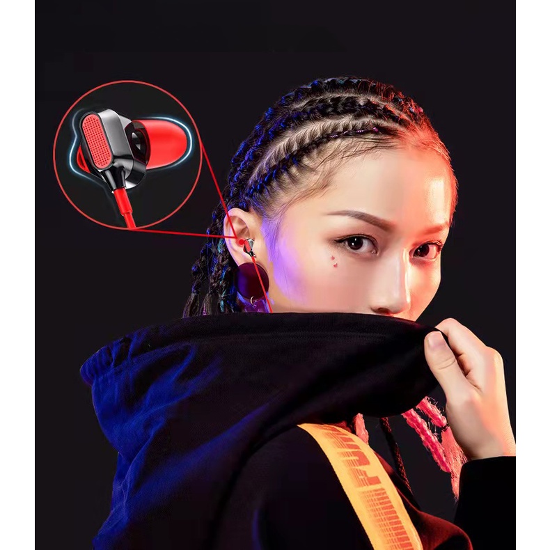 Tai nghe Q70 có dây Nhét Tai gaming Chống Ồn có mic chơi game HIFI cho Phone Điện Thoại Samsung xiaomi Huawei