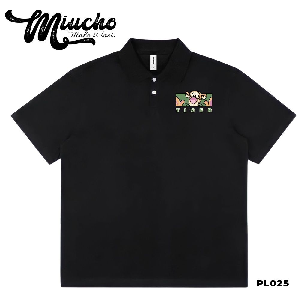 Áo polo nữ form rộng, áo thun polo nữ có cổ đẹp chất cotton form unisex PL025 Miucho in hình họa tiết