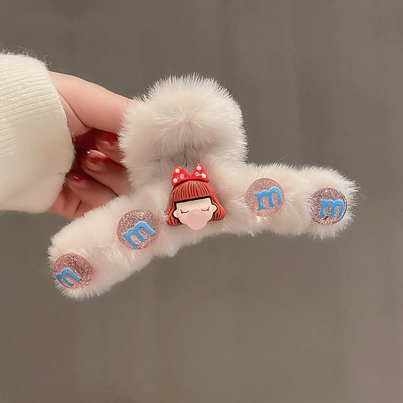 Kẹp tóc hình gấu hoạt hình dễ thương cho nữ