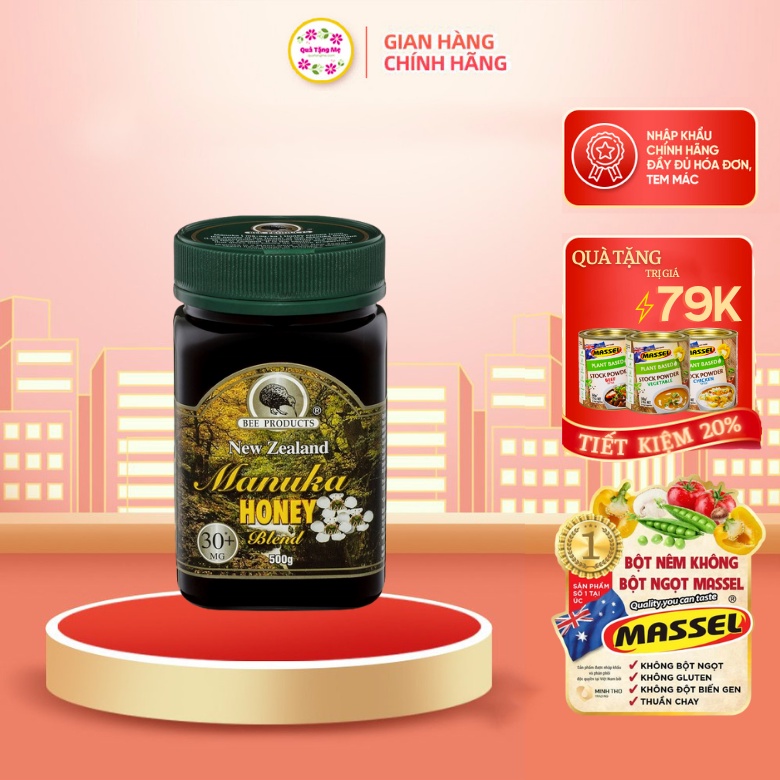 Mật ong manuka Úc honey new zealand llend 500g 30+ Healthy care quatangme