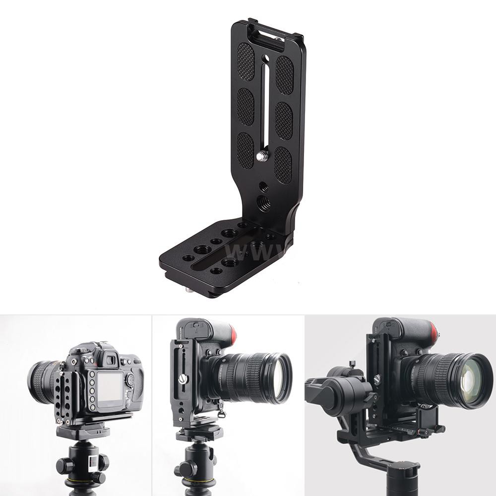 Giá đỡ chữ L QR hợp kim nhôm vít 1/4 cho camera Canon Nikon Sony Zhiyun Crane 2/3 Moza AIR Feiyu A2000 AK2000 AK4000