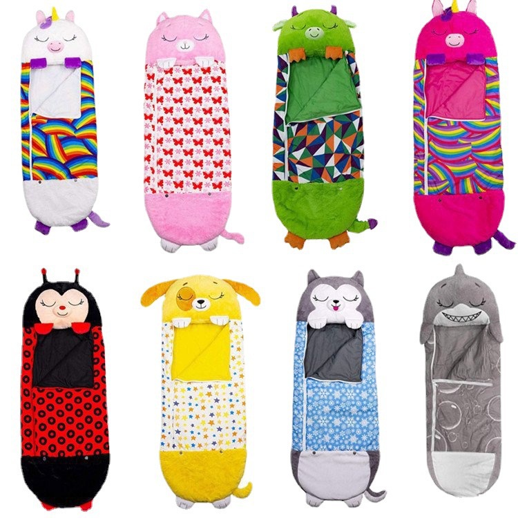 Túi Ngủ Du Lịch Ngoài Trời Chống Đá Họa Tiết Hoạt Hình Cho Bé