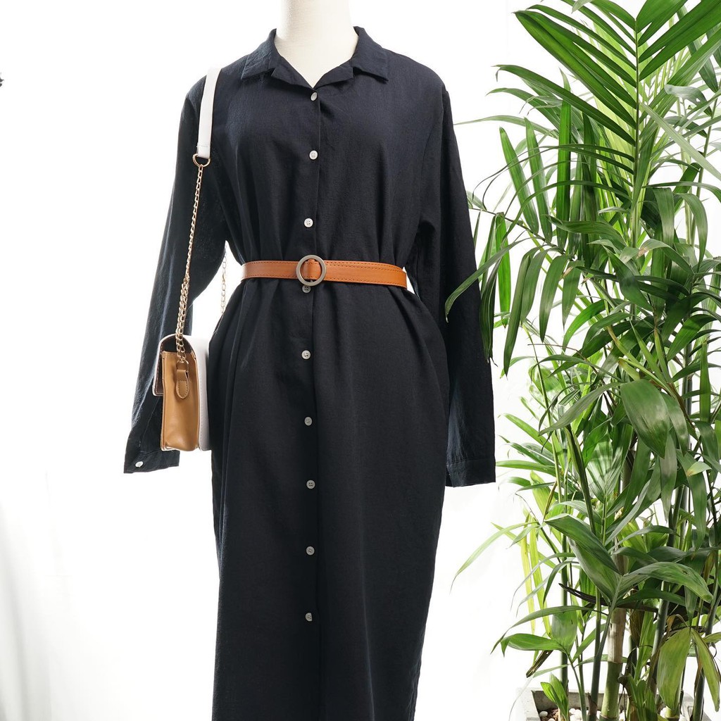 Đầm Linen Xanh dương