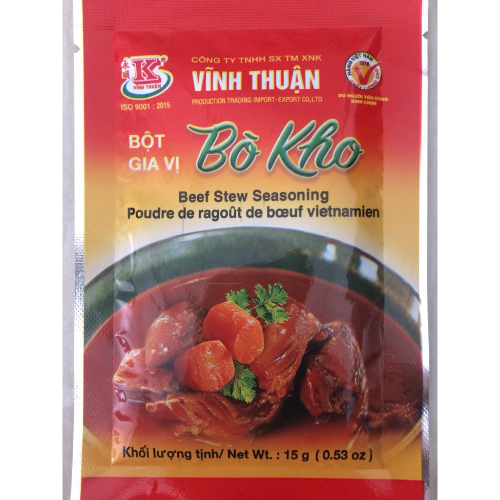 Bột gia vị bò kho Vĩnh Thuận, 15 gam