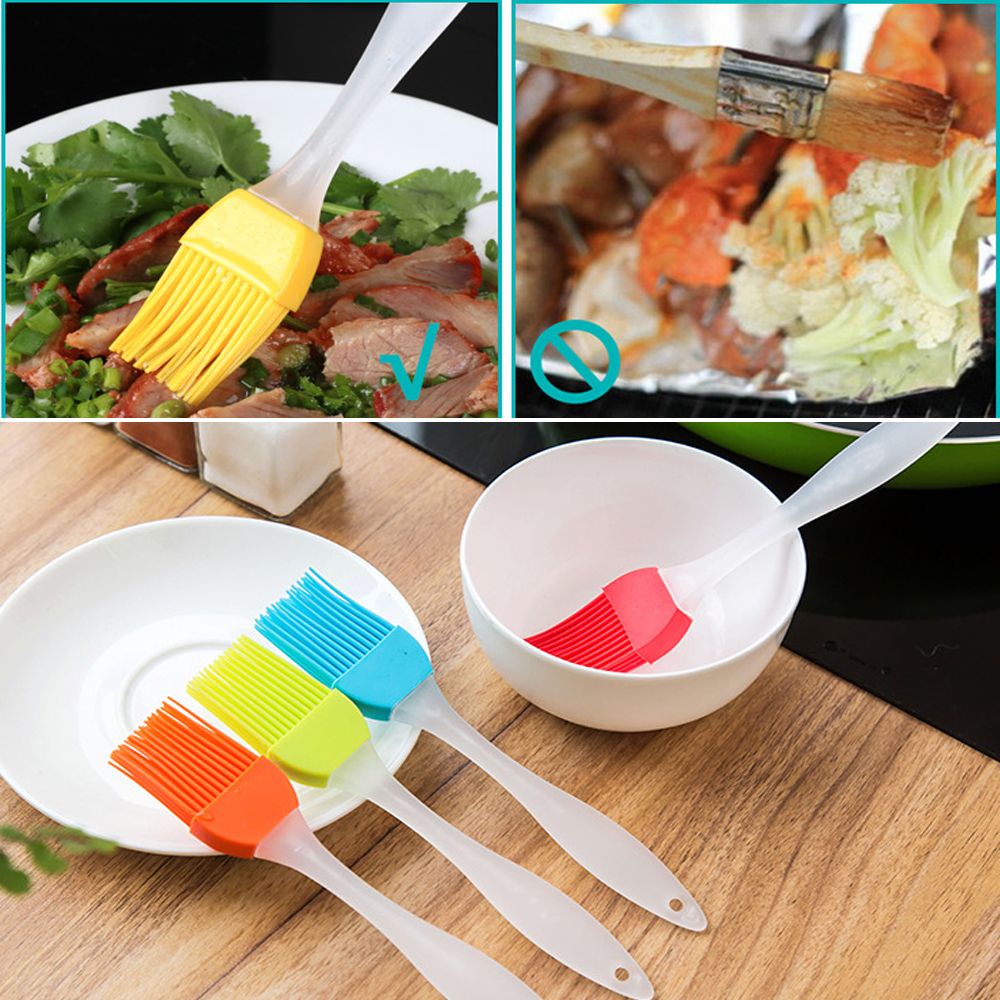 Set 1/5 cọ silicone phết dầu làm bánh/nướng BBQ nhiều màu