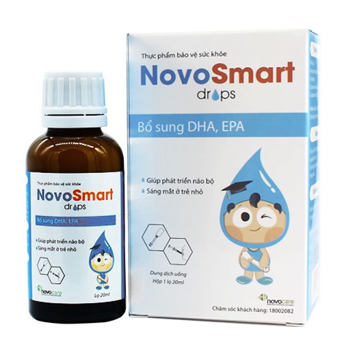 NovoSmart Drop.Bổ Sung DHA,EPA Giúp Bé Phát Triển Trí Não,Thị Giác,Tập Trung Học Hỏi