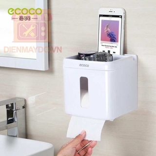 Xả hàng Hộp Để Giấy Nhà Vệ Sinh Kèm Kệ Để Đồ Ecoco Thông Minh, Tiện Lợi