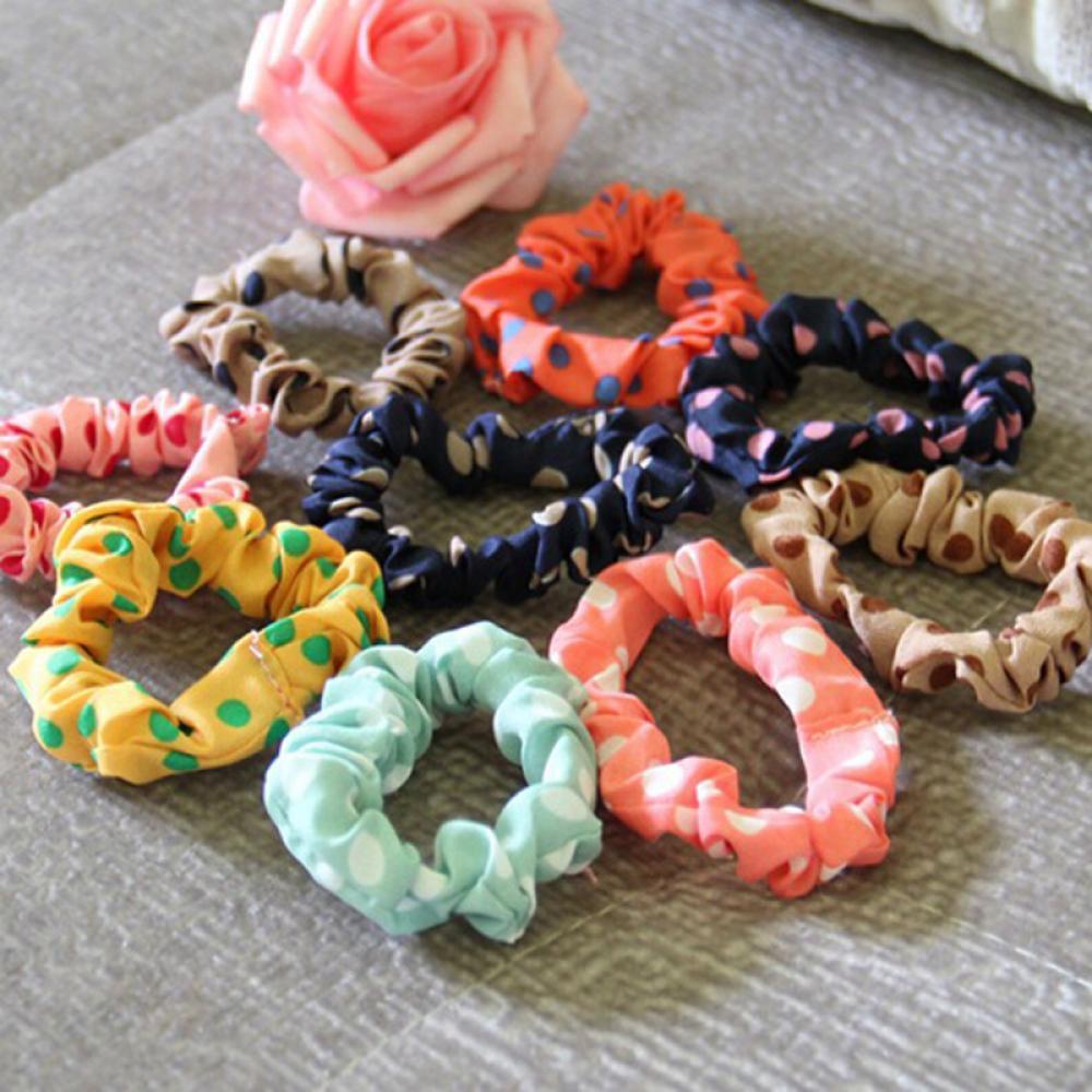 Bộ 10 Dây Cột Tóc Scrunchies Thời Trang Dành Cho Nữ