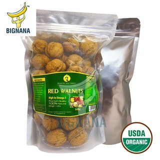 Hạt Óc Chó Đỏ Mỹ Còn Vỏ Gói 500gr, Quả Tốt Cho Trí Não, Mẹ Và Bé, Nam Giới