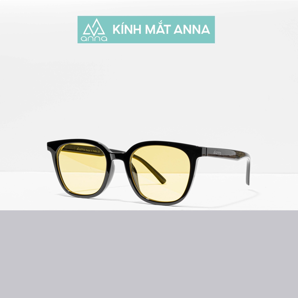 Kính mát nam nữ thời trang ANNA dáng vuông gọng nhựa mắt râm chống tia UV RCT117