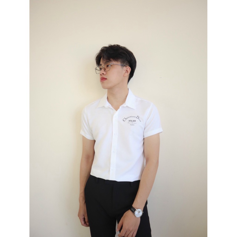 Áo sơ mi nam vải lụa, Sơ mi chất liệu lụa mềm mịn, kiểu dáng slimfit trẻ trung, thanh lịch, tôn dáng unisex | BigBuy360 - bigbuy360.vn