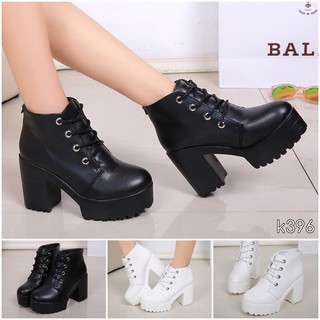 [Order - có ảnh thật] Giày boot nữ đế cao 8.5cm K396