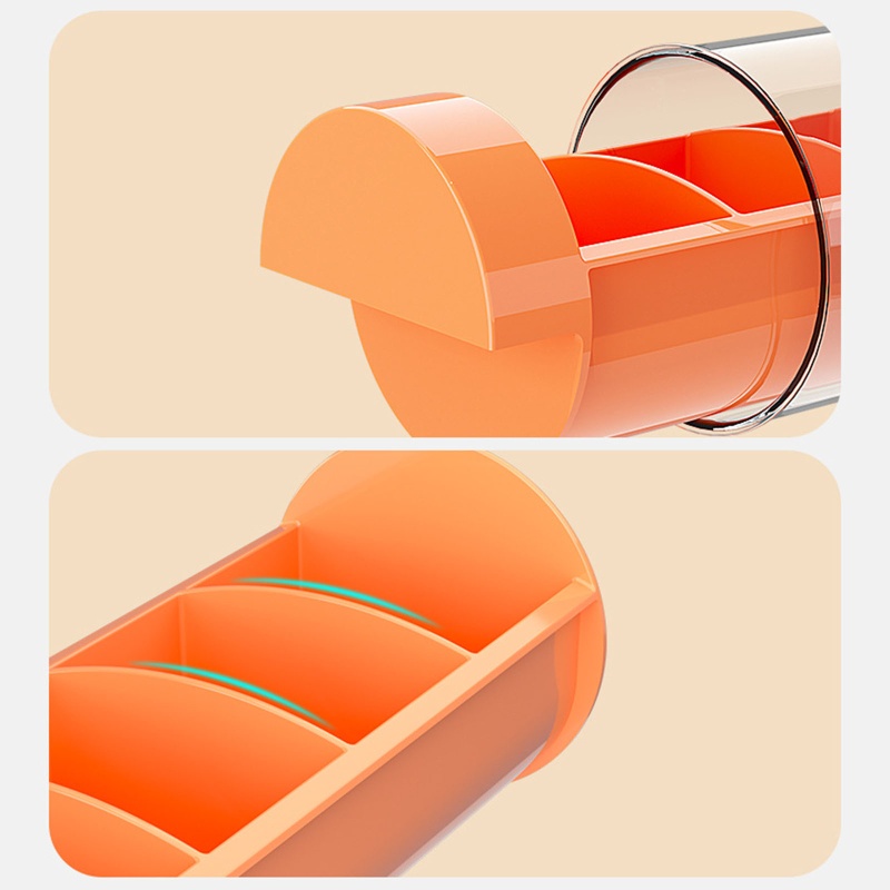 Hộp Đựng Đồ Lót Hình Trụ Trong Suốt Có Nắp Đậy Tiện Dụng