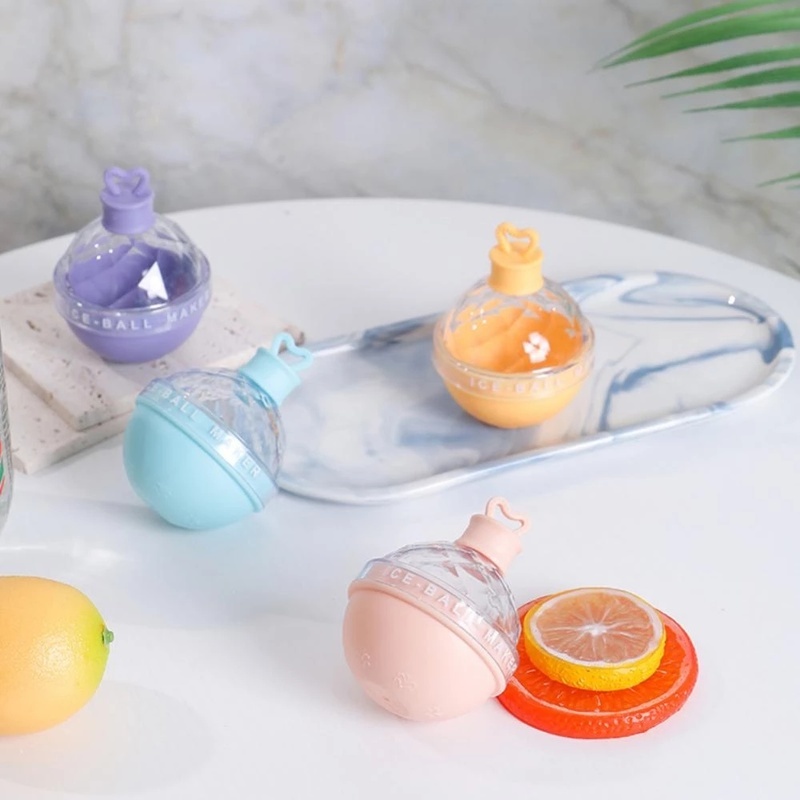 1 Khuôn Silicone Làm Nước Đá Hình Quả Bóng Tròn Đáng Yêu Đa Năng