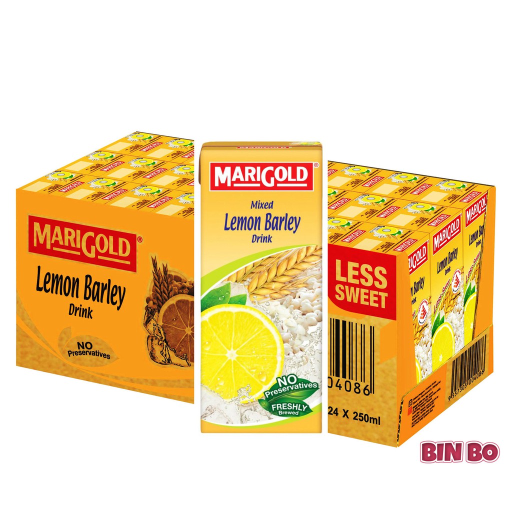 Nước lúa mạch chanh Marigold Singapore thùng 24 hộp