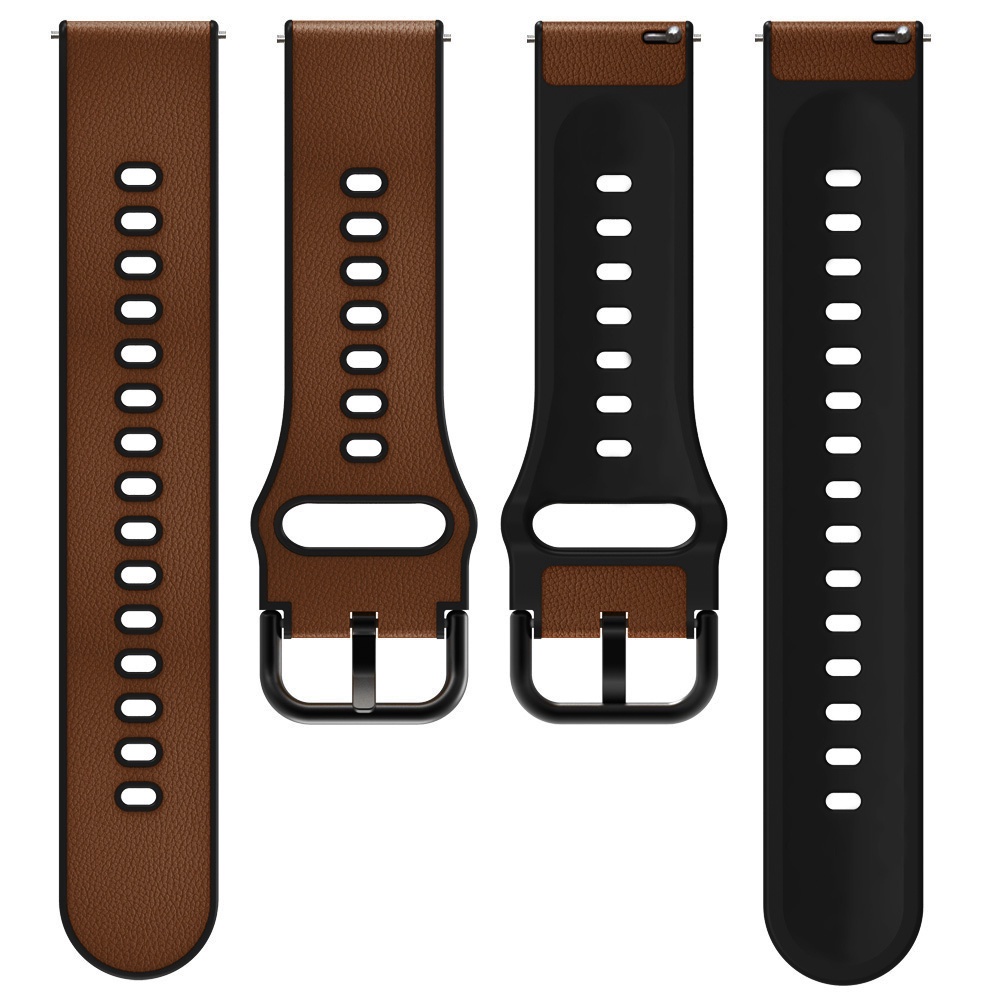 Dây đeo đồng hồ bằng da 20mm/22mm cho đồng hồ Samsung Galaxy Watch 3 46mm 42mm Active 2 40mm 44mm Gear S3 HuaweiGT2 Pro