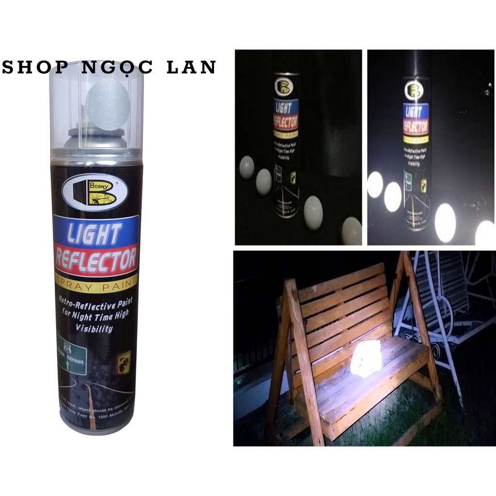 Sơn xịt phát quang Cao cấp Light Reflector Bosny 5000 - Thái Lan