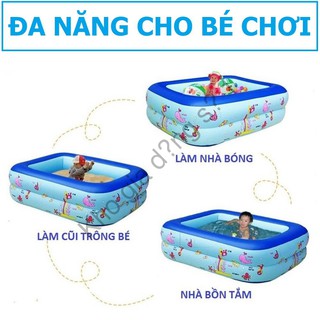 FREESHIP 99K Bể bơi Chữ nhật (chọn cỡ) Tặng Kính bơi kiêm Nhà banh Nhà bóng Phao bơi trong nhà sỉ lẻ số 1