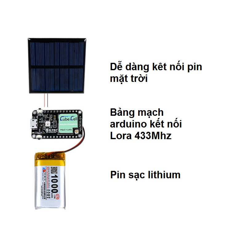 Module Arduino ASR6501 Giao Tiếp Lora 433Mhz 4.2Km Heltec CubeCell