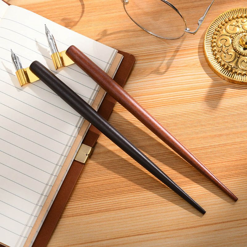 Bộ thân bút viết thư pháp bằng gỗ + 6 ngòi bút tiện lợi cho viết vẽ