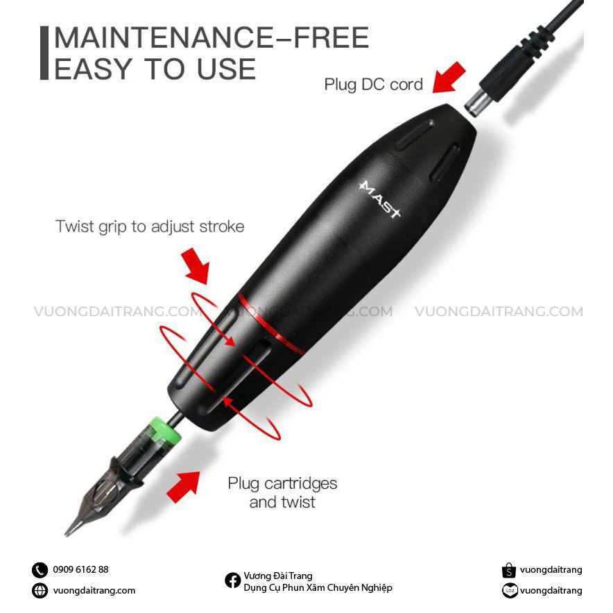 [ CHÍNH HÃNG ] Máy Pen Béo Mast WQ102 ( Chưa bao gồm nguồn )