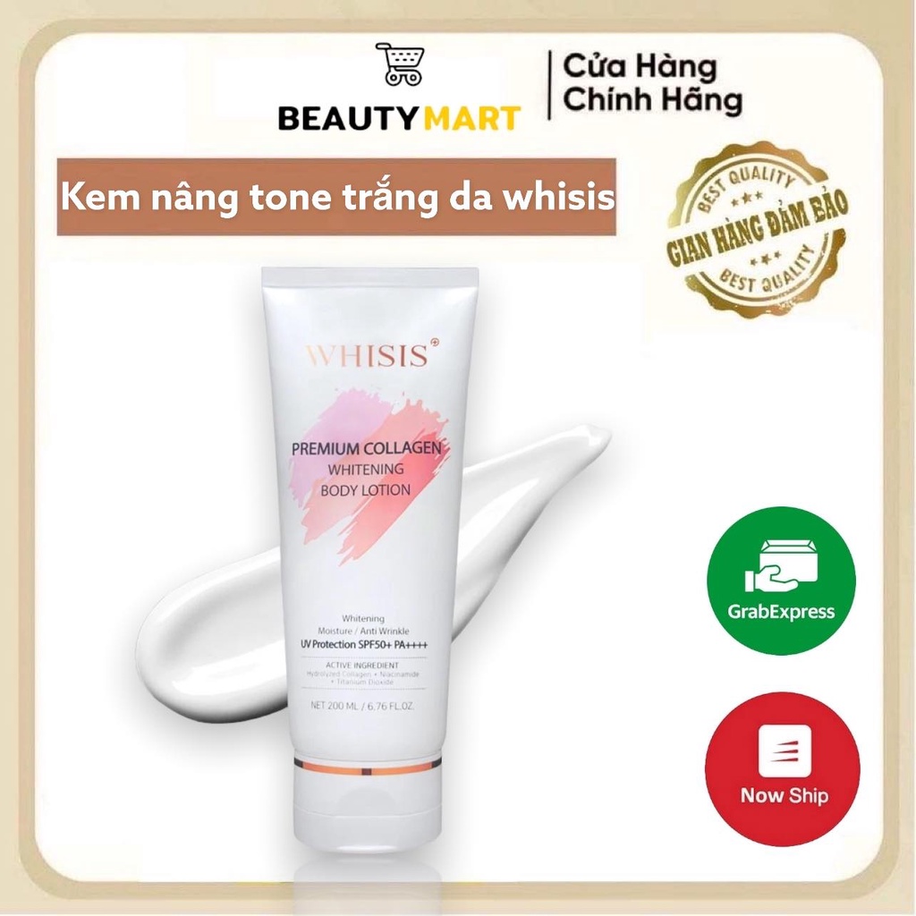 Kem body whisis dưỡng trắng, nâng tone, chống nắng hàn quốc - Chính hãng