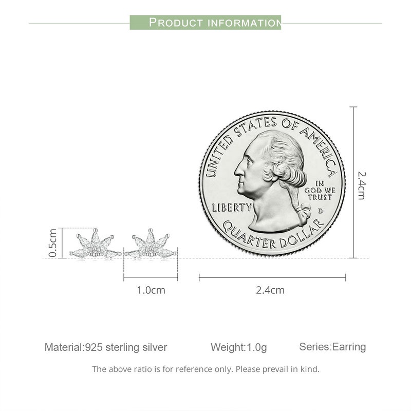 Đôi bông tai BAMOER hình vương miện bạc 925 thời trang nữ