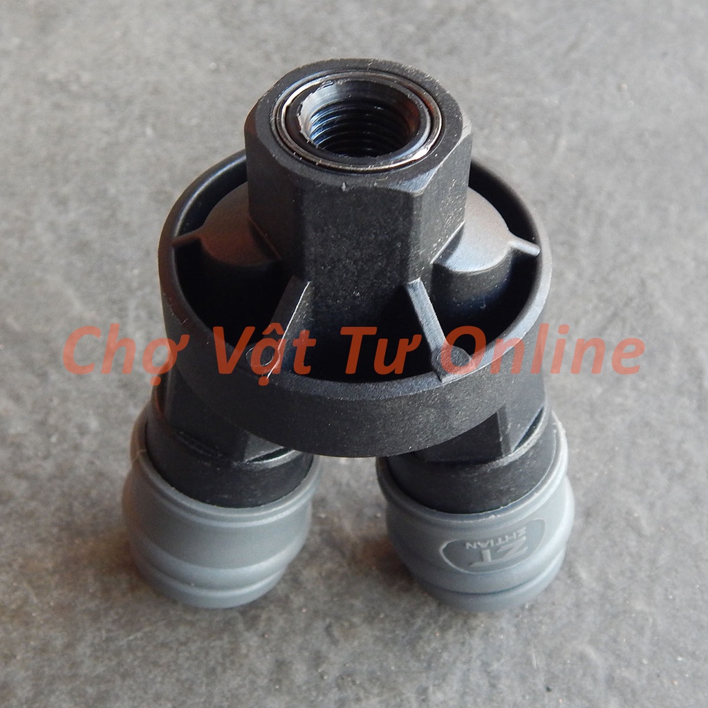 Bộ đầu nối nhanh dây hơi /Khớp nối nhanh chia 2 đường dây khí nén bằng nhựa chịu áp cao