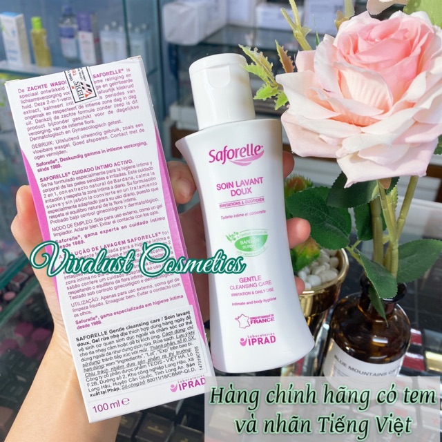 [Mã FATOP12 giảm 30K đơn 150K] Dung Dịch Vệ Sinh SAFORELLE Gentle Cleansing Care 100ml/250ml - HÀNG CHÍNH HÃNG