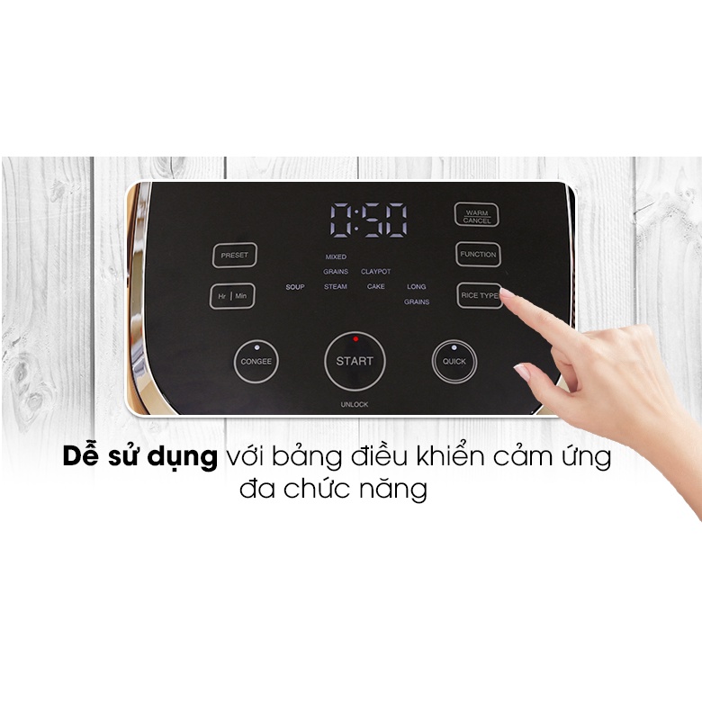 Nồi cơm điện cao tần Sharp 1.8 lít KS-IH191V-GL -Mới 100%- Lòng nồi 6 lớp,dày 3 mm