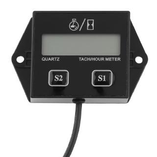 PK 12V LCD Display Tachometer Hour Meter Motorcycle 2&4 Stroke Gasoline Engine
