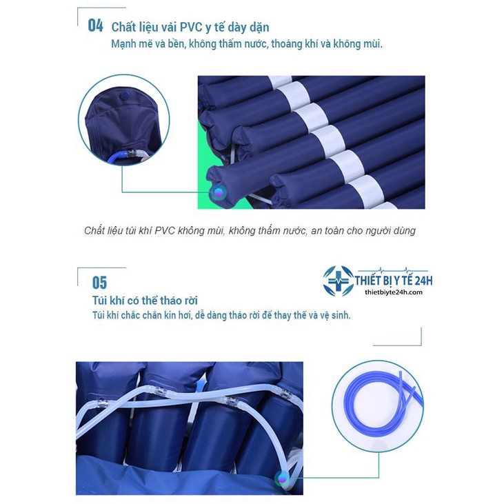 Đệm Hơi Chống Loét Cao Cấp Cho Người Già, Nệm Massage Cho Người Liệt HM N53