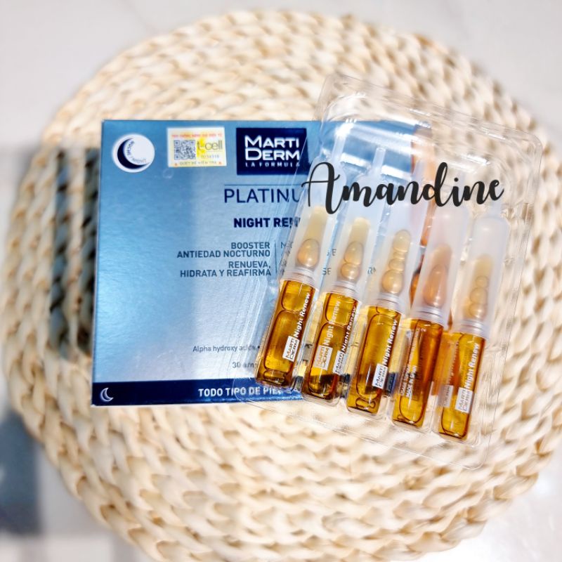 MartiDerm Platinum Night Renew Ampoule-Tinh chất chống lão hoá & tái tạo da