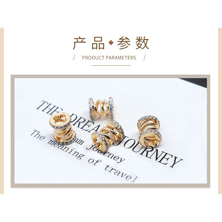 Hạt Xỏ Vòng Eo Bằng Đồng Thau Mạ Vàng 18K Phụ Kiện Làm Trang Sức Thủ Công