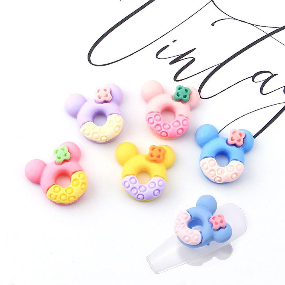 Phụ Kiện Trang Trí Móng Tay Hình Bánh Donut / Chuột Mickey Dễ Thương DIY