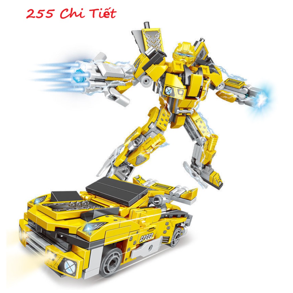 [255 CHI TIẾT-HÀNG CHUẨN] BỘ ĐỒ CHƠI XẾP HÌNH LEGO Transformer BUMBLEBEE - Lego Robot Biến Hình