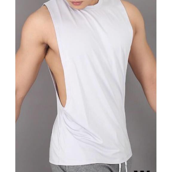 Áo tập gym áo tanktop nách rộng khoét nách sâu NR002  ྇