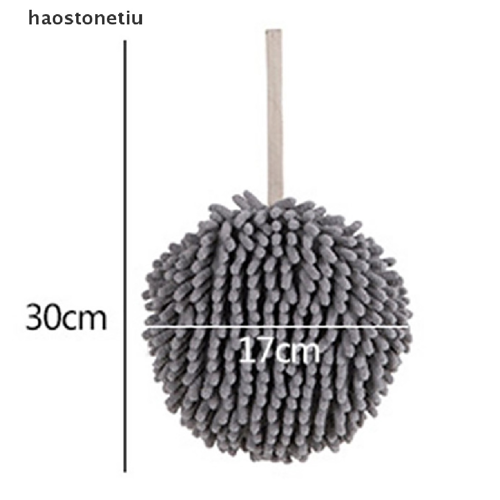 【HA】 Soft Hand Towel Ball Thick Super Absorbent WallMounted Hanging Wipe Cloth Velvet .