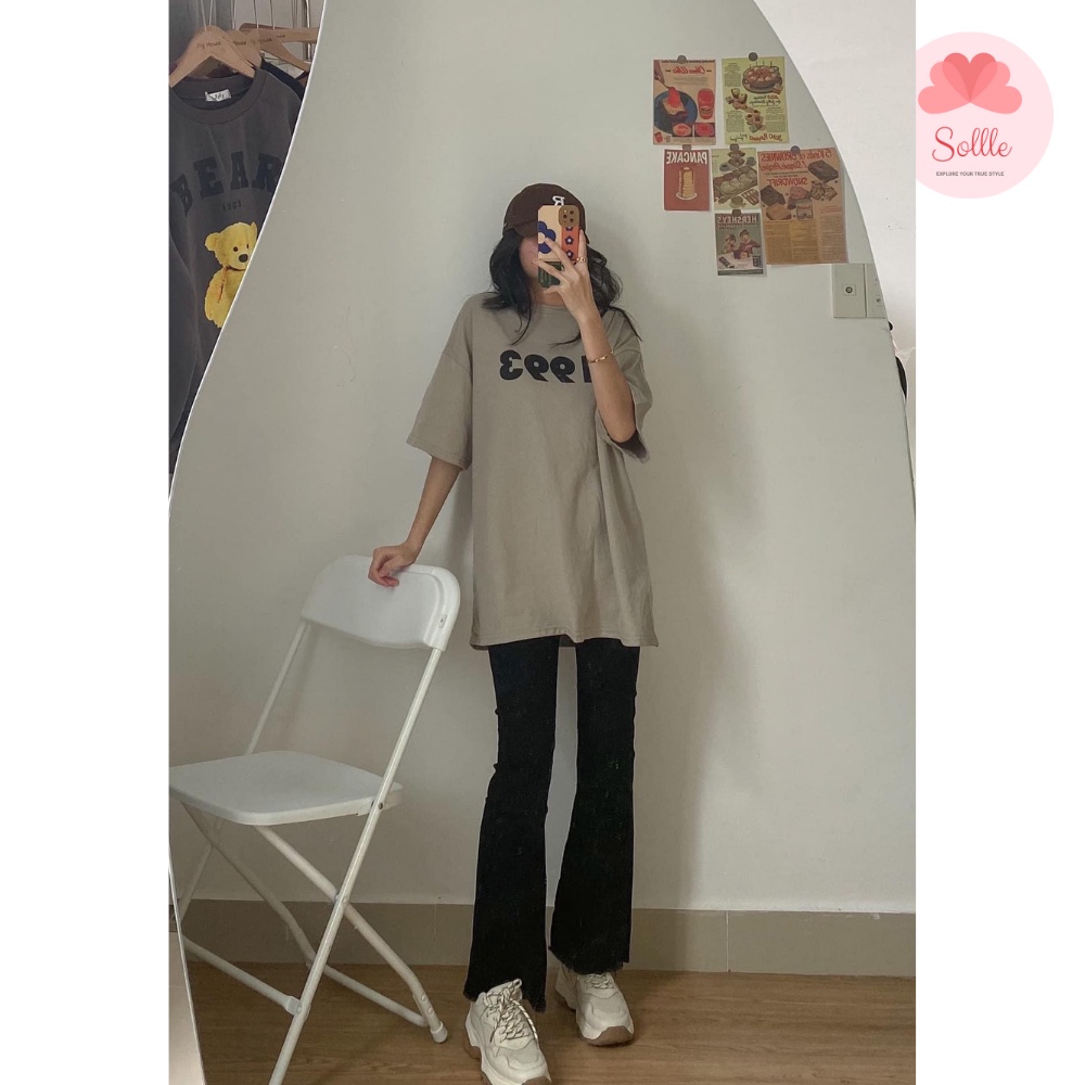 𝗦𝗔𝗟𝗘 Quần bò jean giấy ống loe co giãn ôm body nâng mông tôn dáng đẹp đen trơn Hàn Quốc Sollle QDJ004