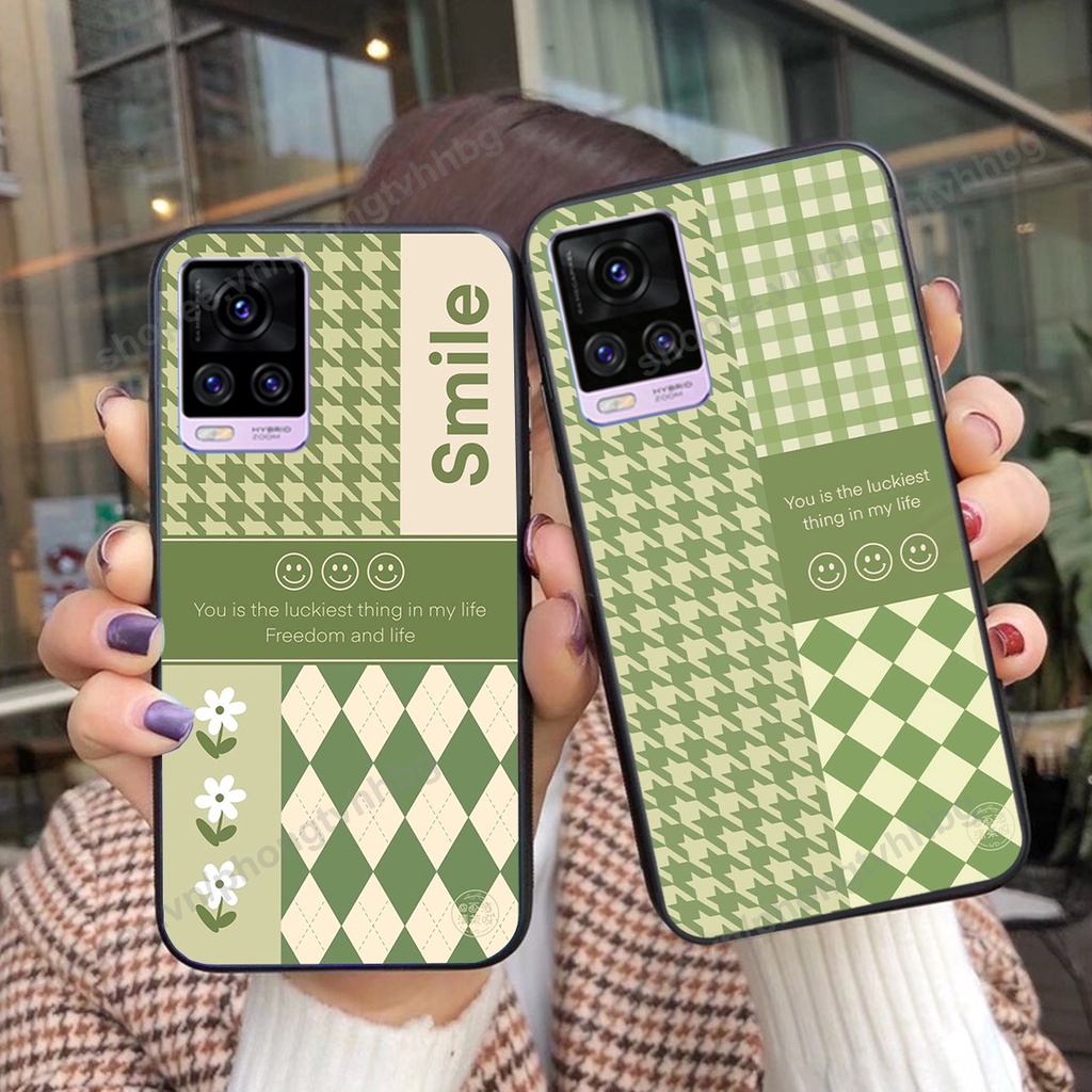 Ốp lưng Vivo V20 in mẫu gấu thể thao , smile mặt cười cực cute